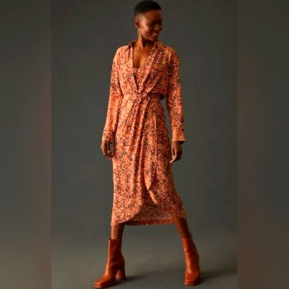 Anthropologie Twofer Wrap MIDI Dress Size XS. - Picture 1 of 4